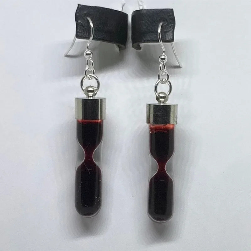 Thirsty Little Vials Earrings - Shadow Threadz Crypt