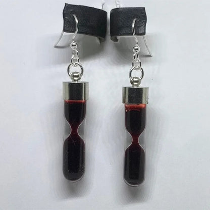 Thirsty Little Vials Earrings - Shadow Threadz Crypt