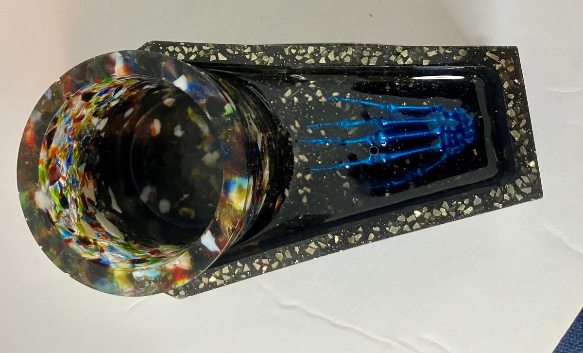 Resin Coffin Votive Holder & Incense Burner