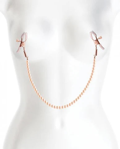 Bound Nipple Rose Gold Clamps - Shadow Threadz Crypt