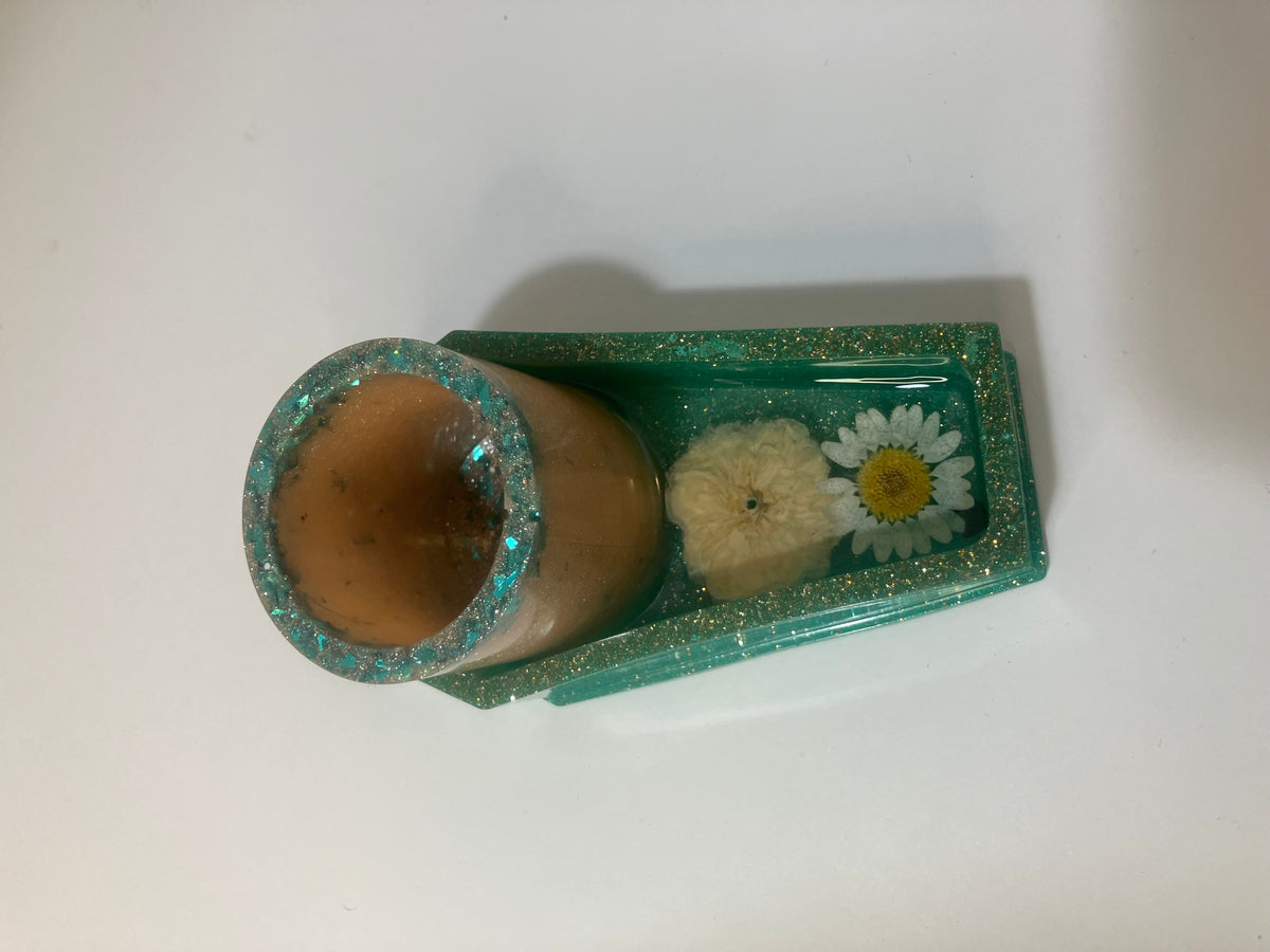 Resin Coffin Votive Holder & Incense Burner
