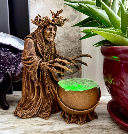 Gryla the Witch Statue, Hand Painted Resin Sculpture | Rustic Folklore