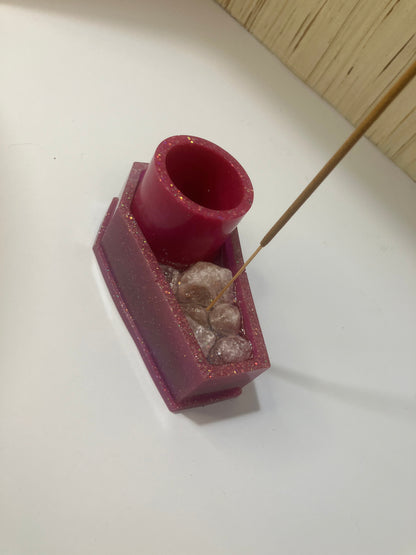 Resin Coffin Votive Holder & Incense Burner