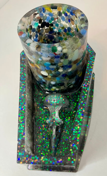 Resin Coffin Votive Holder & Incense Burner