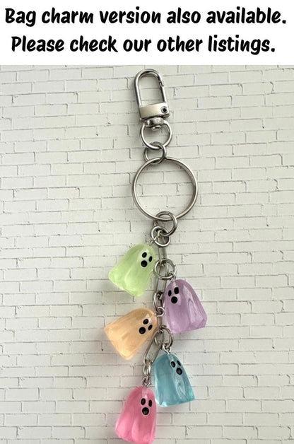 Glow in the Dark Ghost Zipper Pull/Bag Charm/Keychain for Halloween and Horror Fans