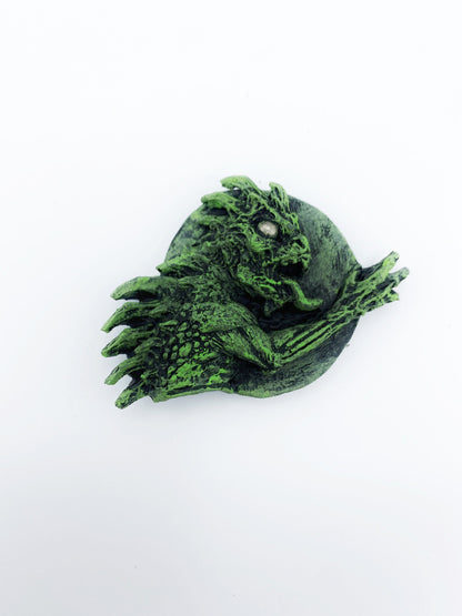 Chupacabra Magnet, Hand Painted Resin Sculpture | Cryptid Decor