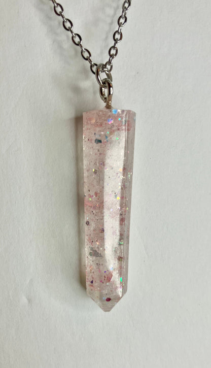 Geometric Resin Pendant Necklaces: Glitter, Ink Swirl & Custom