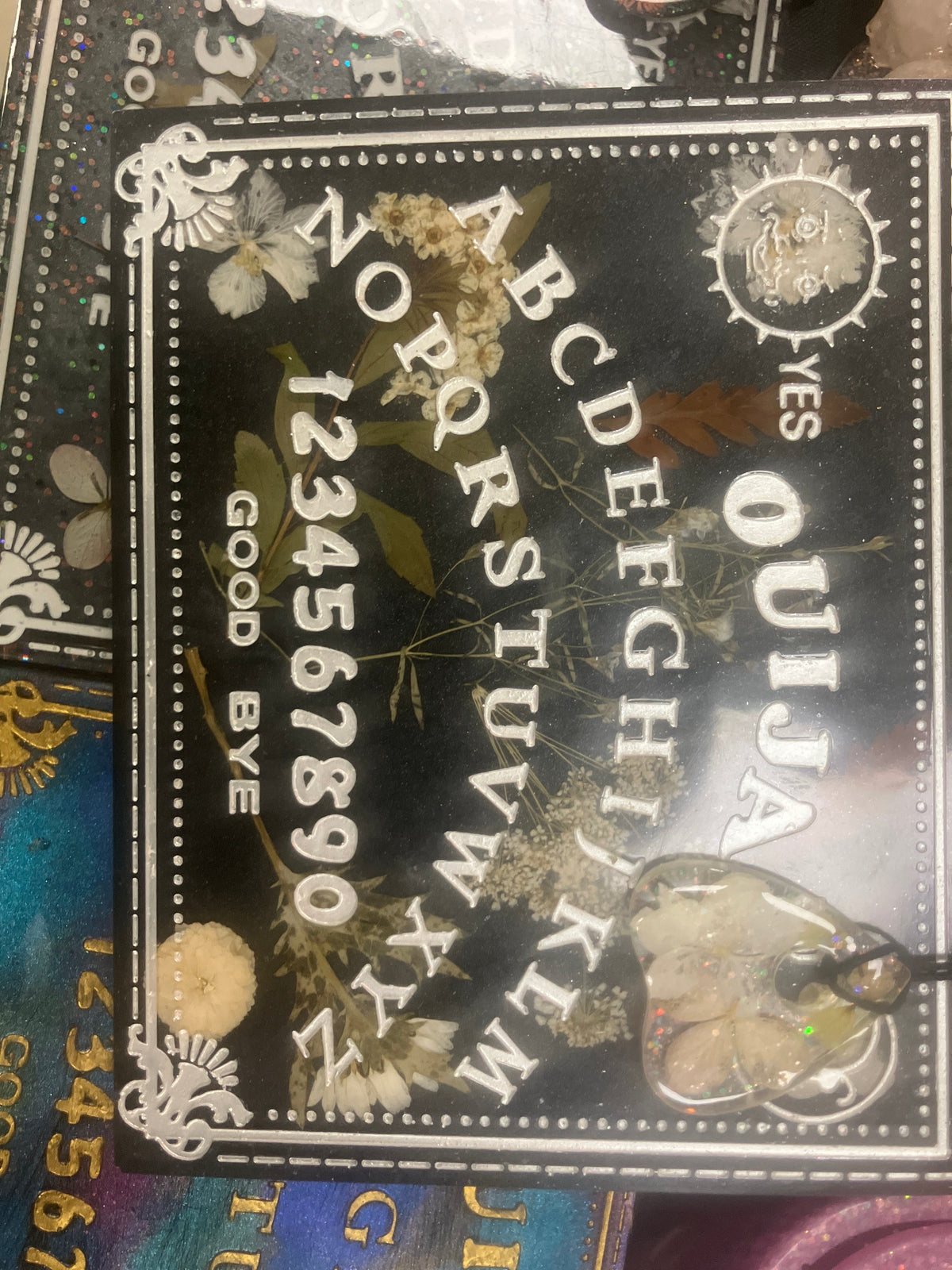 Handmade Resin Ouija Spirit Board with Planchette