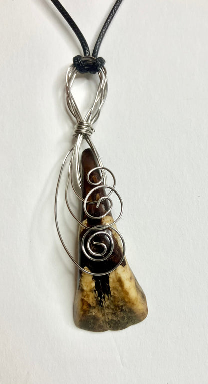 Water Buffalo Tooth Jewelry: Wire Wrapped Necklaces & Earrings