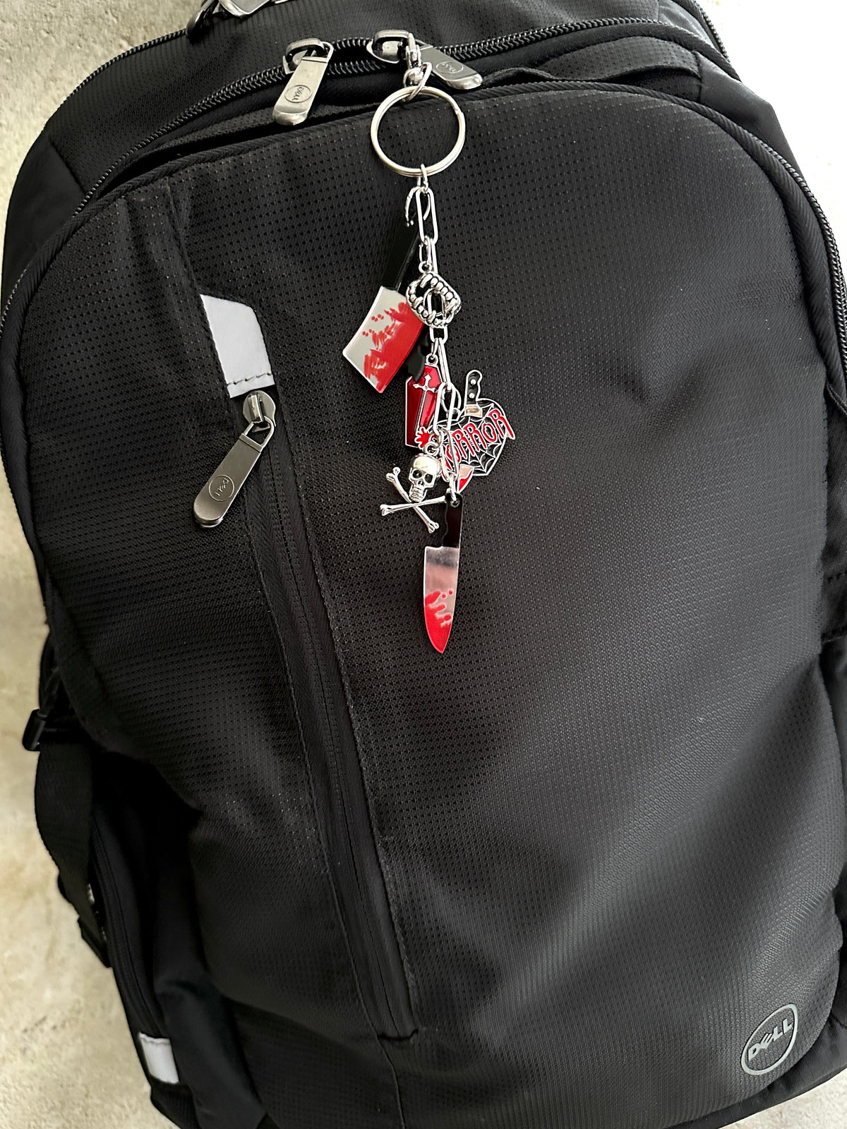 Horror Lover Bag Charm Keychain – Spooky Gift for Goths, Horror Fans & Halloween Lovers