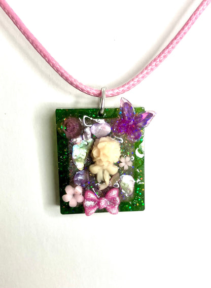 Coffin & Curiosity Resin Pendants