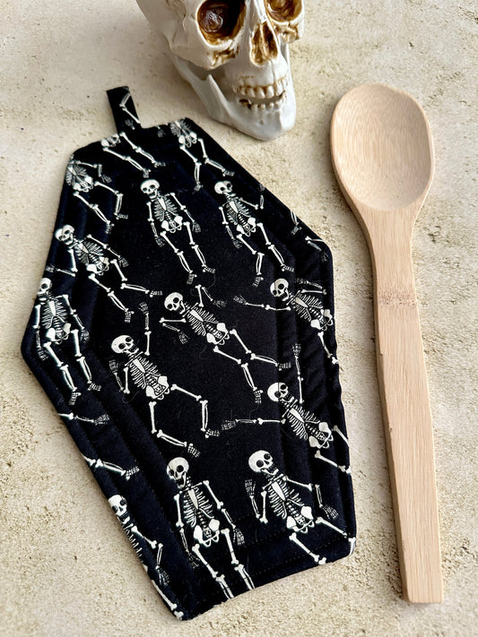 Coffin Pot Holder - Skeletons