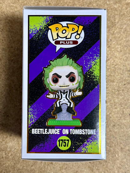 Funko Pop! Plus Movies Beetlejuice On Tombstone #1757 (BOX DMG)