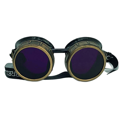 Handmade Steampunk Goggles - Aviator style -  red, purple, green, blue, clear, black lenses