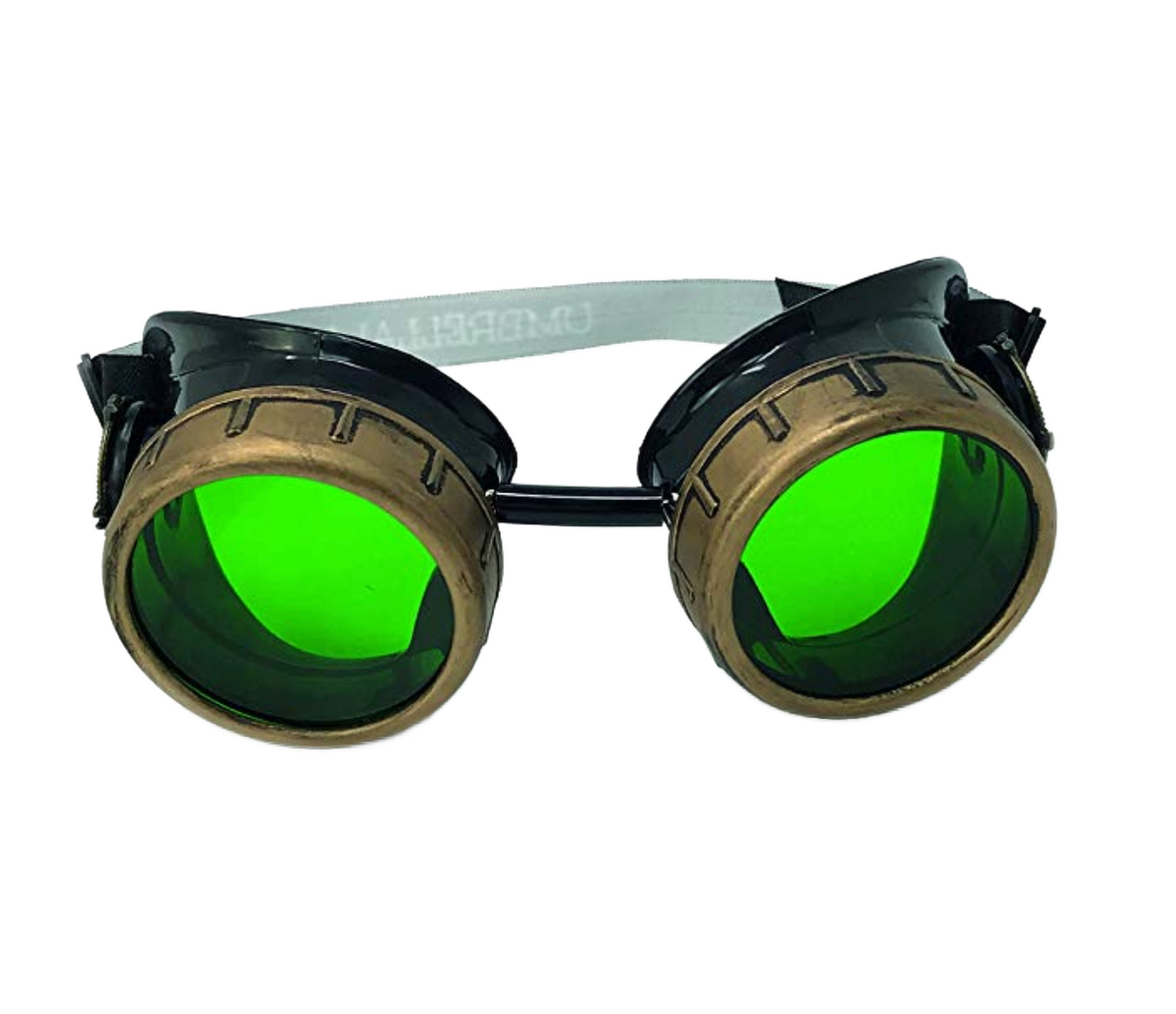 Handmade Steampunk Goggles - Aviator style -  red, purple, green, blue, clear, black lenses