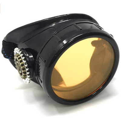 Mad Scientist - Steampunk Monocle Goggles – Pirate Eyepatch - lime green, orange, pink lenses