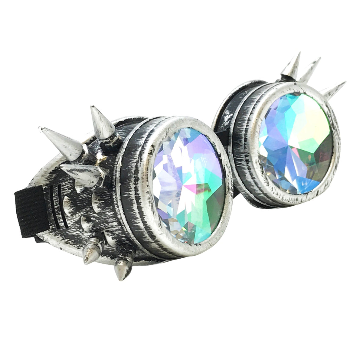 Spiked Rave Goggles – Festival Kaleidoscope Eyewear