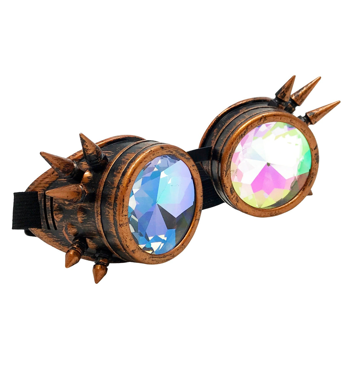 Spiked Rave Goggles – Festival Kaleidoscope Eyewear