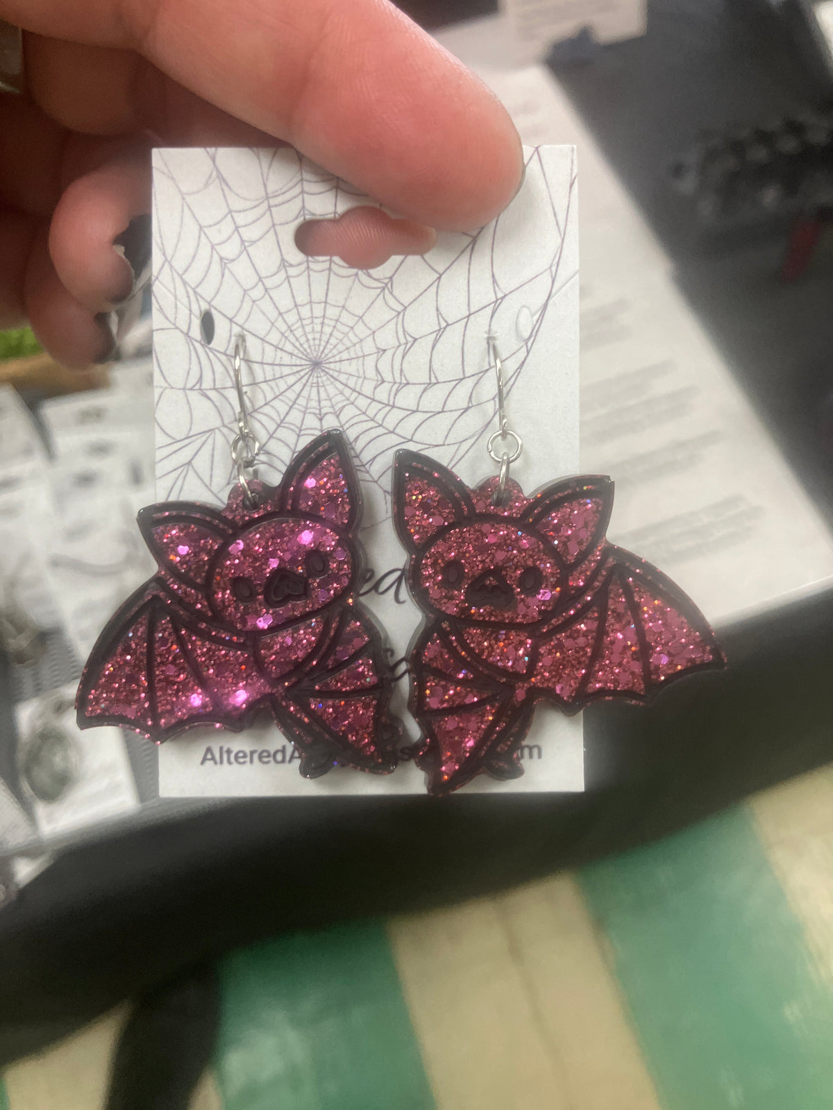 Spooky Resin Earrings: Bats, Skulls, Spiderwebs & More