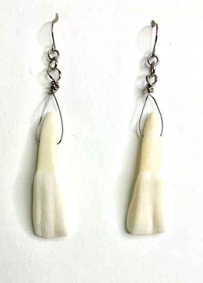 Water Buffalo Tooth Jewelry: Wire Wrapped Necklaces & Earrings