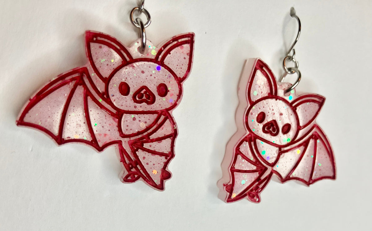 Spooky Resin Earrings: Bats, Skulls, Spiderwebs & More