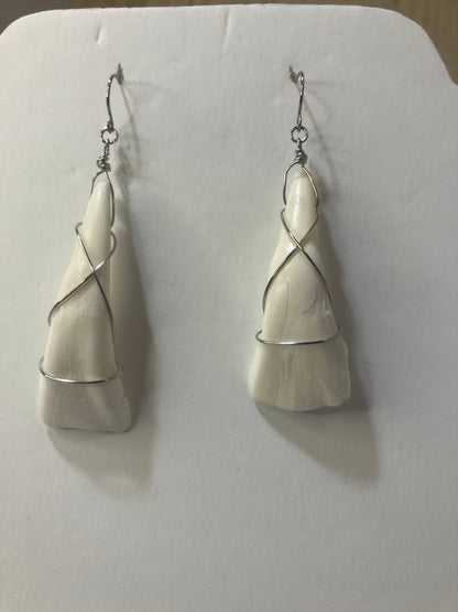 Water Buffalo Tooth Jewelry: Wire Wrapped Necklaces & Earrings