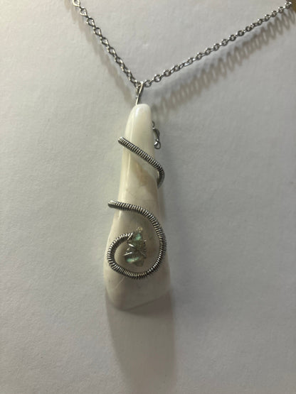 Water Buffalo Tooth Jewelry: Wire Wrapped Necklaces & Earrings