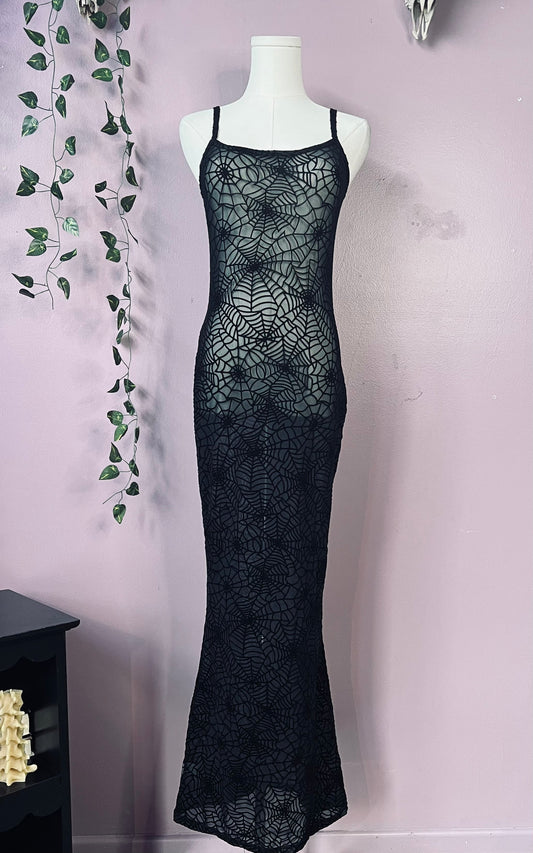 Widow’s Web Hourglass Maxi Dress