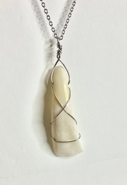 Water Buffalo Tooth Jewelry: Wire Wrapped Necklaces & Earrings