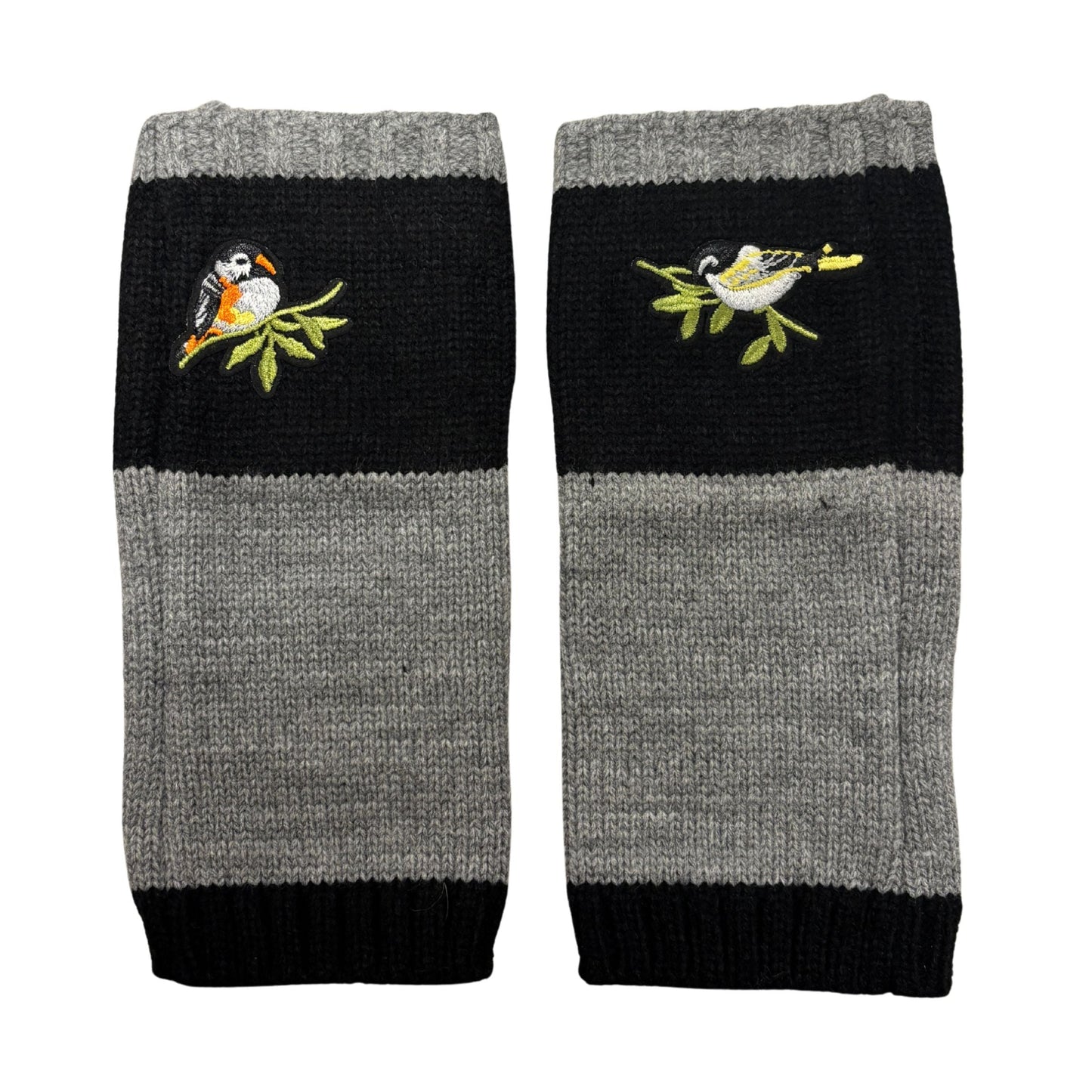 Bird Applique Arm Warmers | Fingerless Gloves