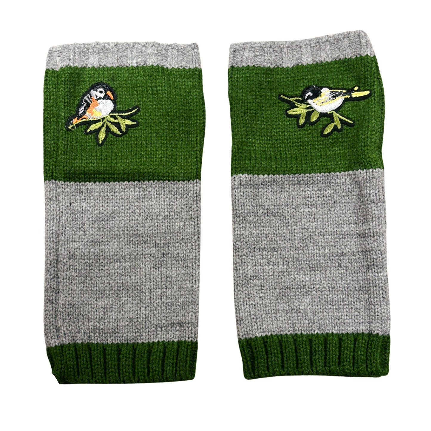 Bird Applique Arm Warmers | Fingerless Gloves