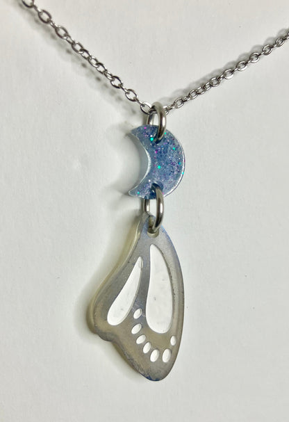 Resin Butterfly & Moth Wing Jewelry: Earrings & Necklaces