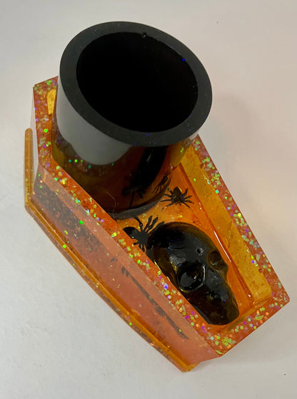 Resin Coffin Votive Holder & Incense Burner