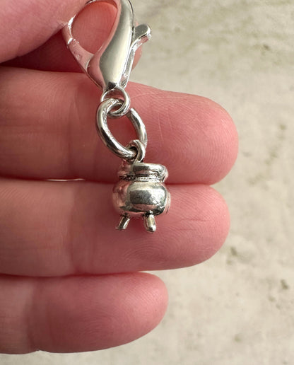 Mini Cauldron Keychain Charm – Witchy Zipper Pull Bag Charm