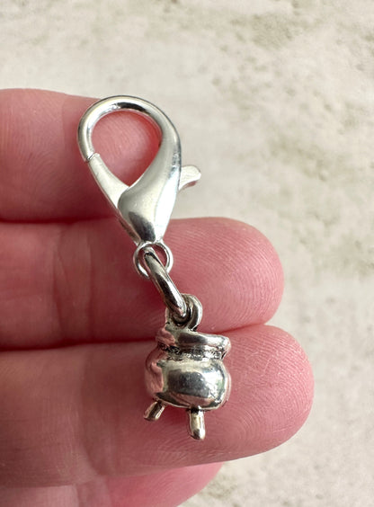 Mini Cauldron Keychain Charm – Witchy Zipper Pull Bag Charm