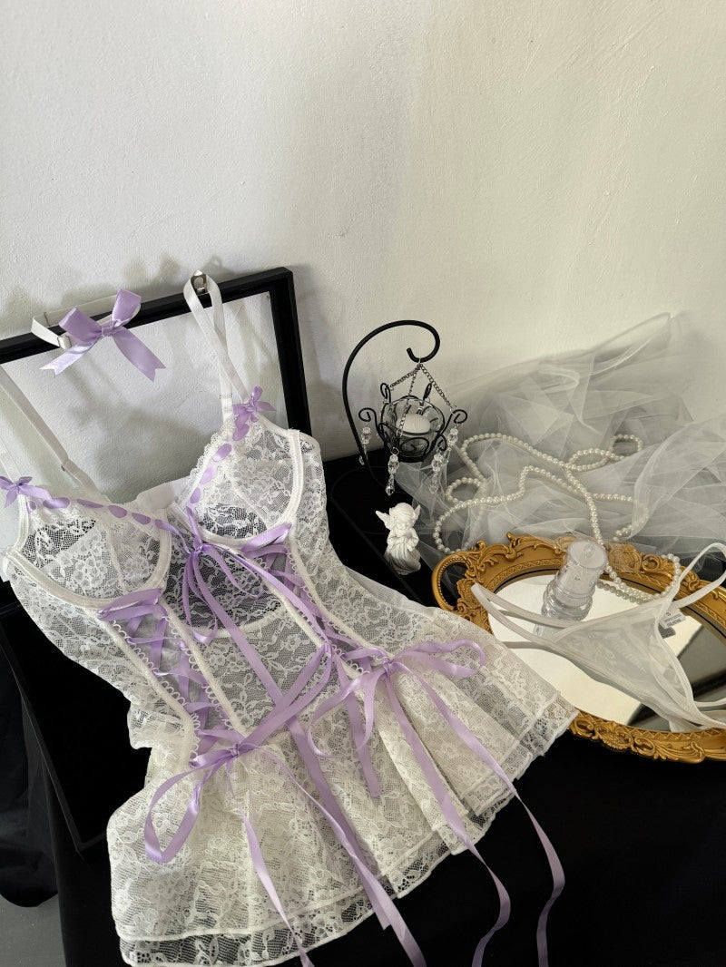 Porcelain Doll Bubble Skirt Lace Set - Shadow Threadz Crypt
