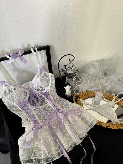 Porcelain Doll Bubble Skirt Lace Set - Shadow Threadz Crypt