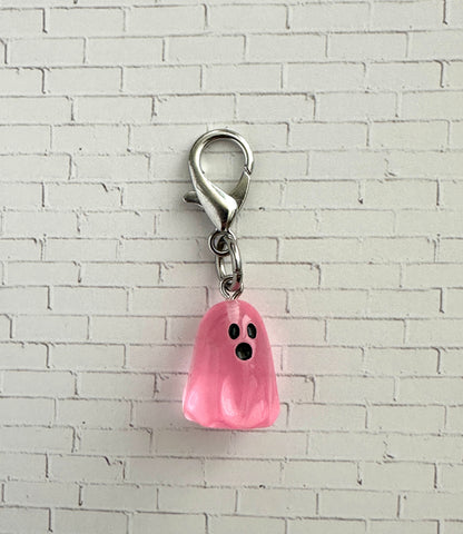 Glow in the Dark Ghost Zipper Pull/Bag Charm/Keychain for Halloween and Horror Fans