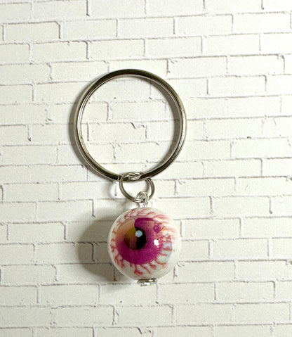 Bloody Eyeball Zipper Pull Keychain