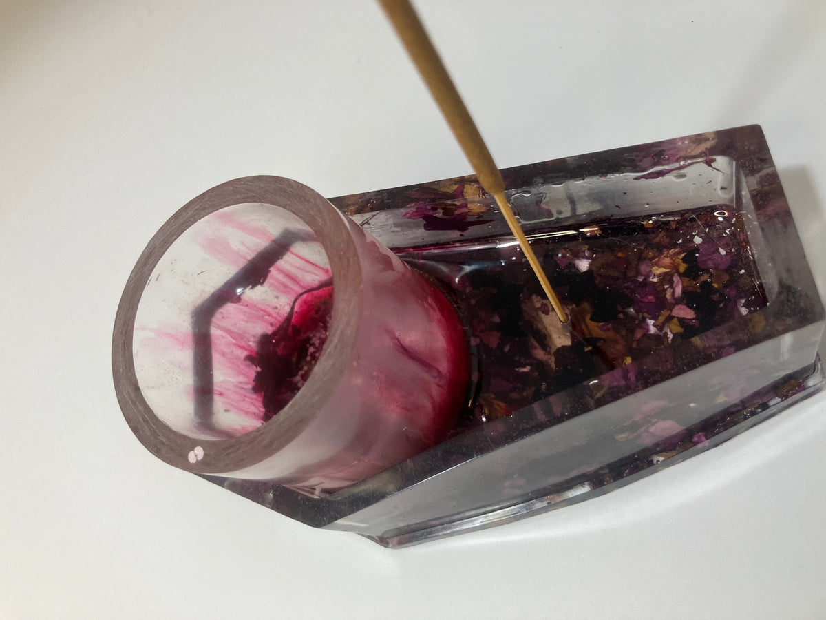 Resin Coffin Votive Holder & Incense Burner