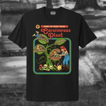 How To Feed Your Carnivorous Plant Black T-shirt