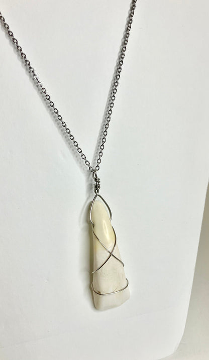Water Buffalo Tooth Jewelry: Wire Wrapped Necklaces & Earrings