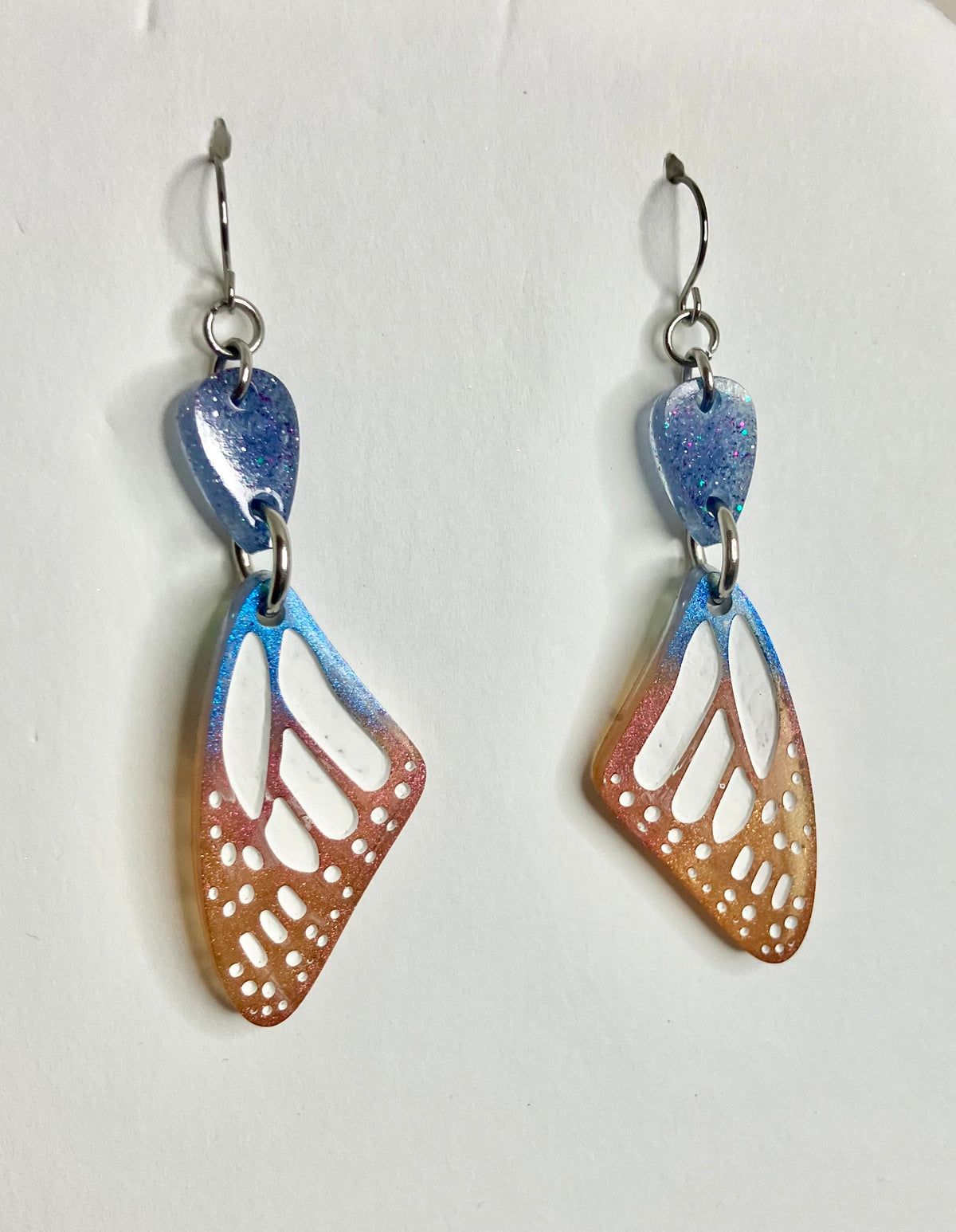 Resin Butterfly & Moth Wing Jewelry: Earrings & Necklaces