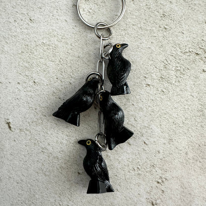 Murder of Crows Keychain – Goth Witchy Bag Charm for Horror Lovers, Witches & Halloween