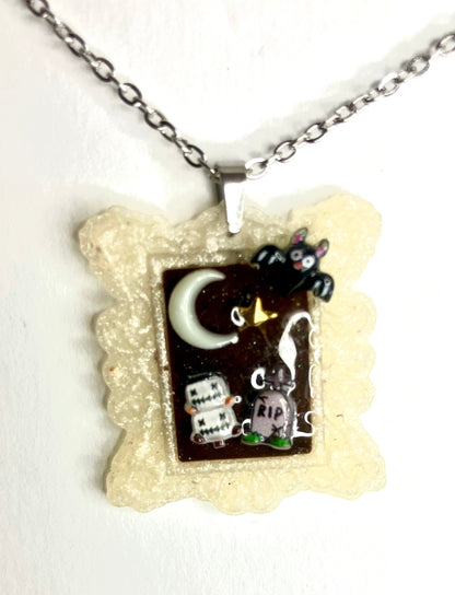 Coffin & Curiosity Resin Pendants