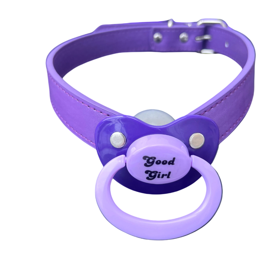 Good Girl Adult Purple Pacifier Gag