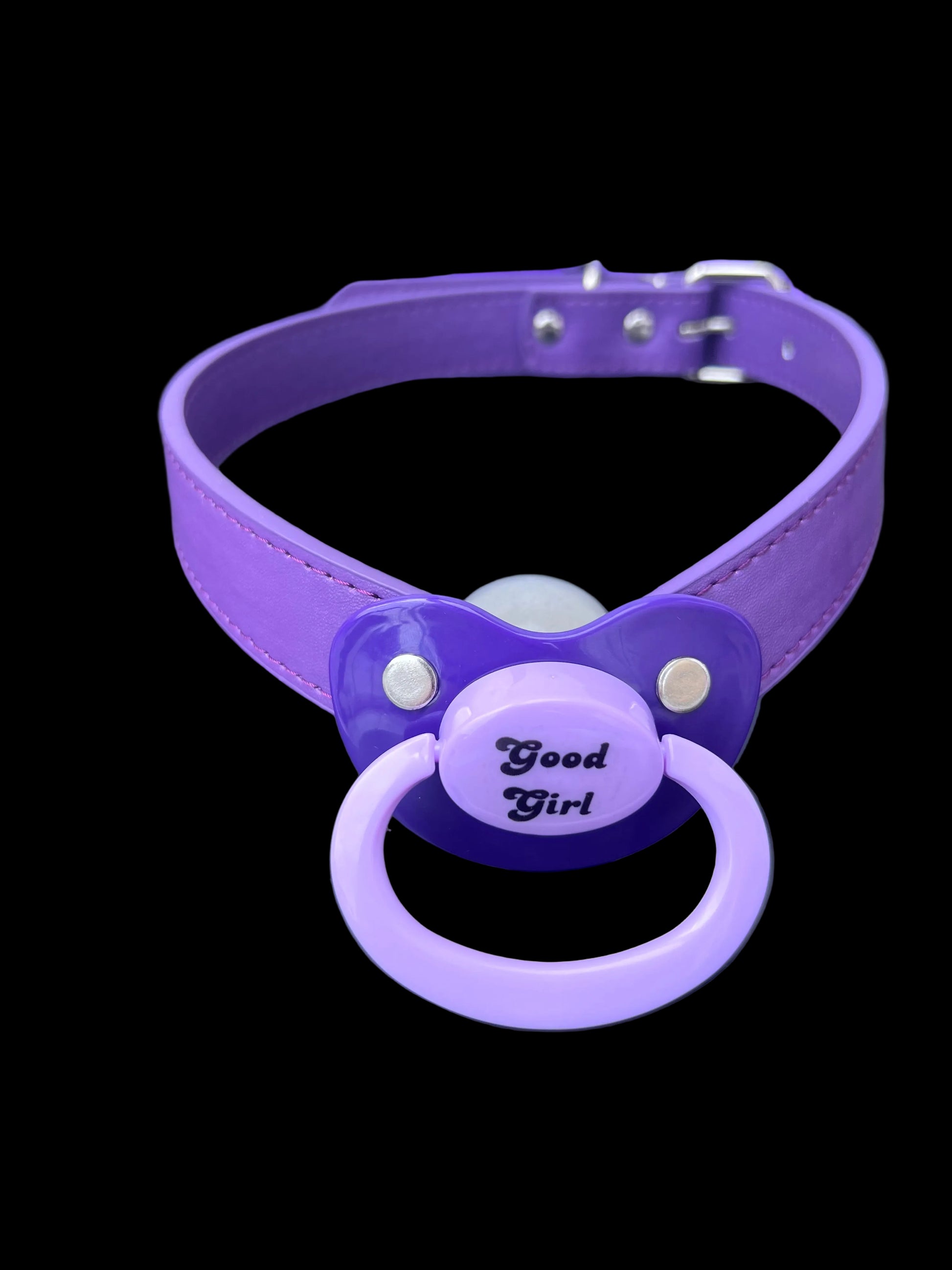Good Girl Adult Purple Pacifier Gag