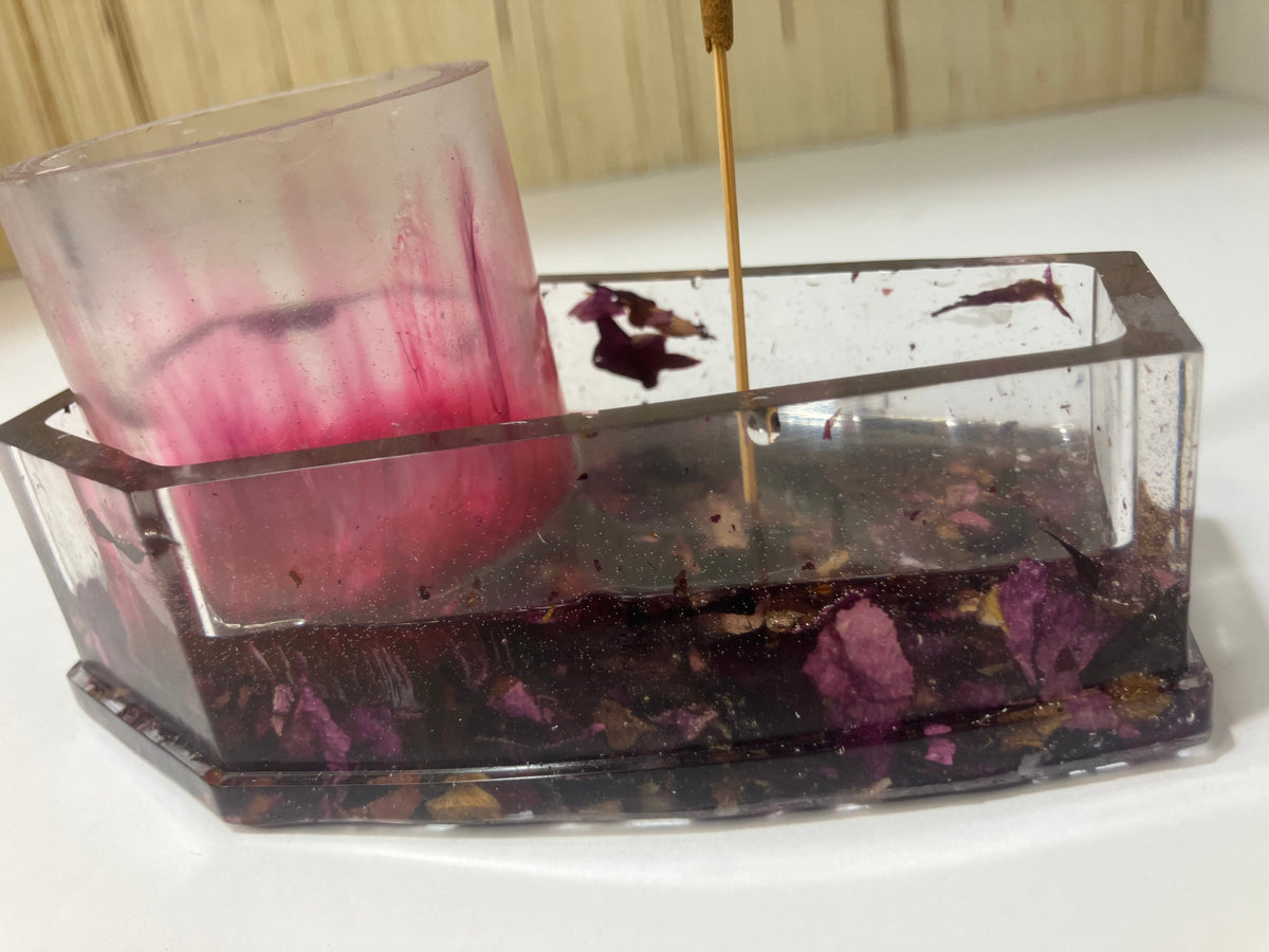 Resin Coffin Votive Holder & Incense Burner