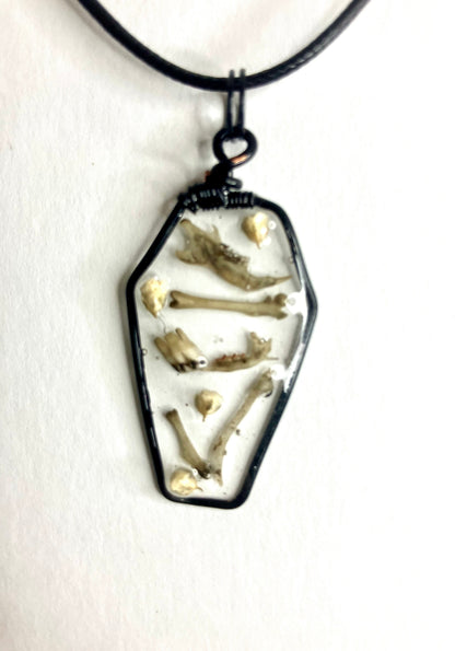 Coffin & Curiosity Resin Pendants