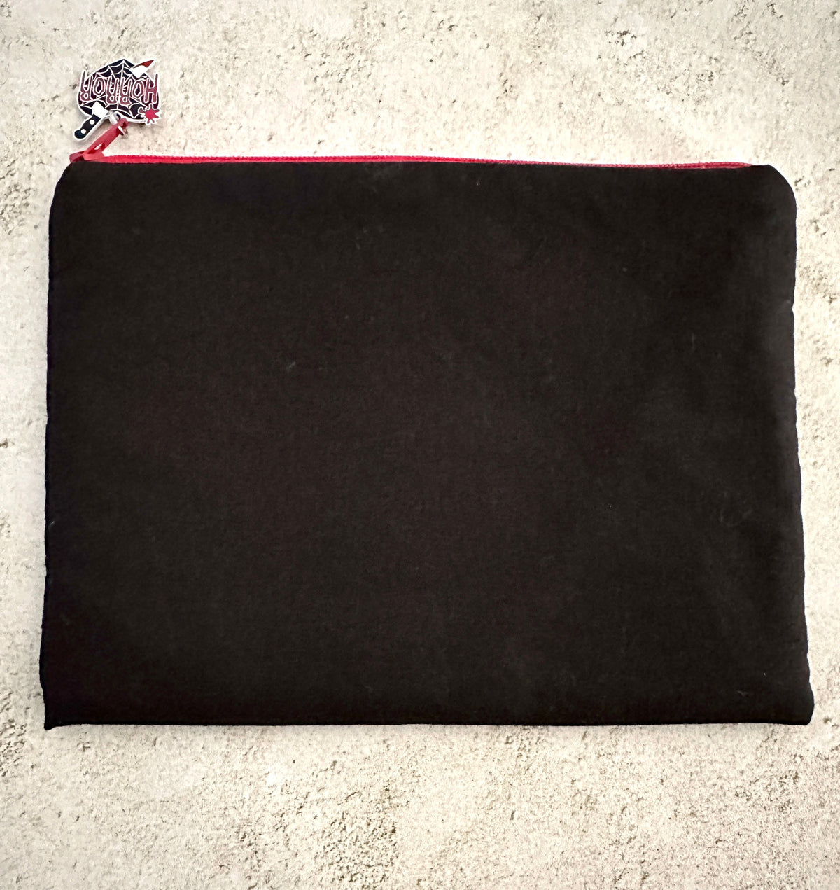 Bloody Handprint Embroidered Zipper Pouch – Horror Lover Cosmetic Bag & True Crime Gift